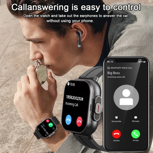 Smart Watch 2-in-1 With Earphones - Image 3