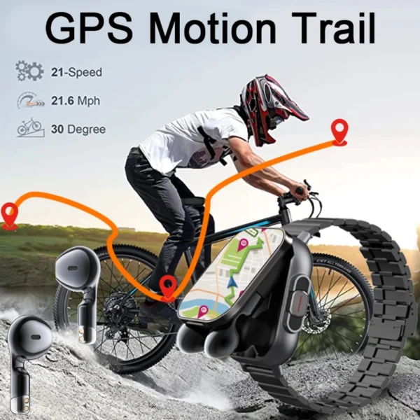 Smart Watch 2-in-1 With Earphones - Image 2