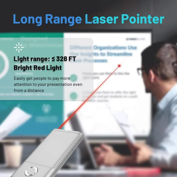 Air Mouse Bluetooth Presentation Clicker Wireless Presenter - Image 3