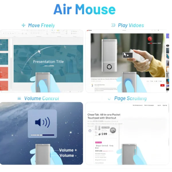 Air Mouse Bluetooth Presentation Clicker Wireless Presenter - Image 2