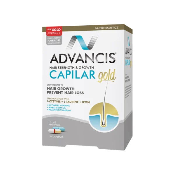 Advancis Hair Strength & Growth Capilar Gold – 60 Capsules