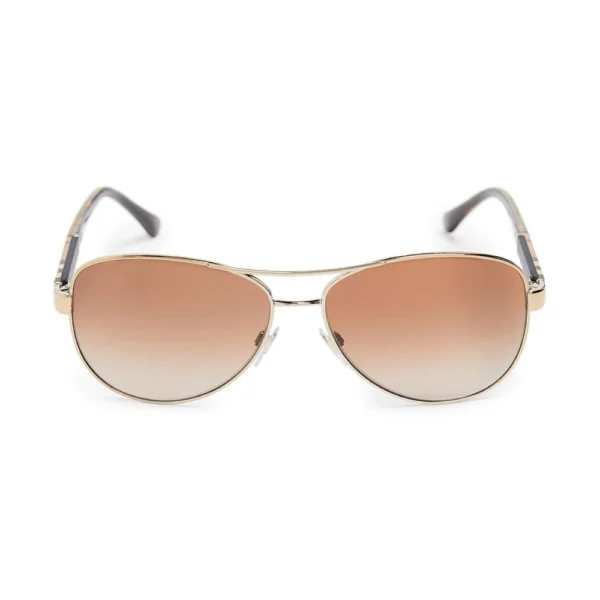 Burberry BE3080 Sunglasses - Light Gold with Brown Gradient Lens