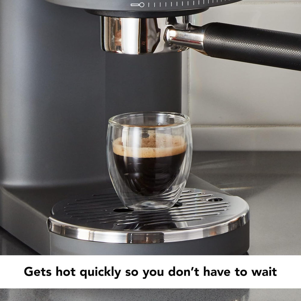 KitchenAid KES6403 Semi-Automatic Espresso Machine – Charcoal Grey - Image 2