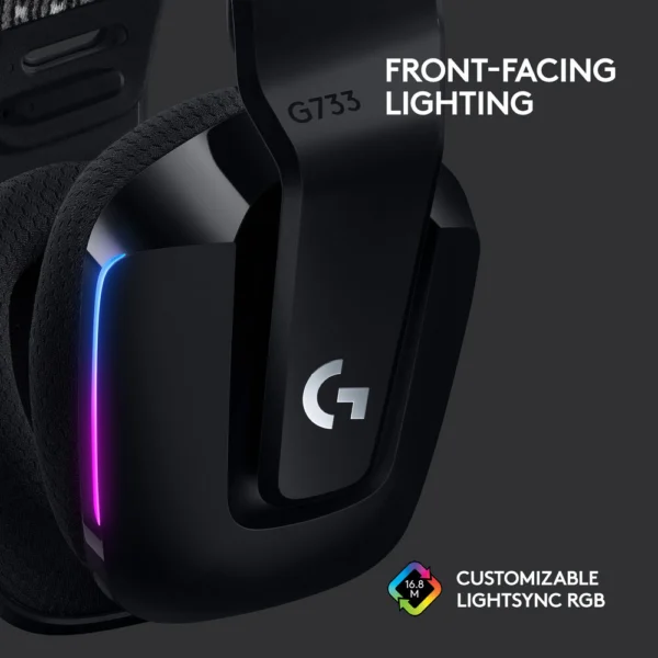 Logitech G733 LIGHTSPEED Wireless Gaming Headset – Black - Image 5