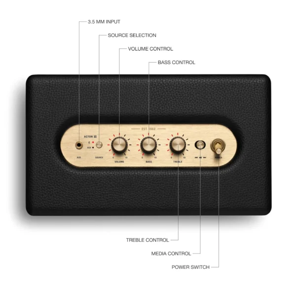 Marshall Acton III Bluetooth Speaker - Cream - Image 3