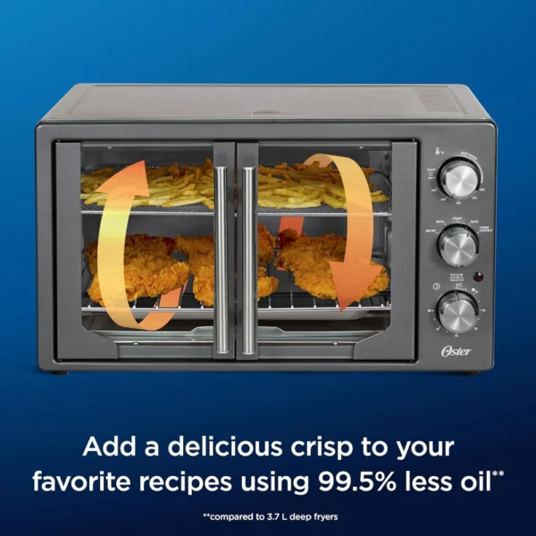 Oster Extra-Large French Door Air Fryer Countertop Oven - Image 2