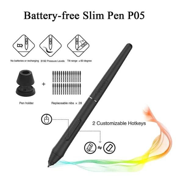 VEIKK VK640 Drawing Tablet – 6x4 Inch Digital Graphics Pad with Battery-Free Stylus - Image 3