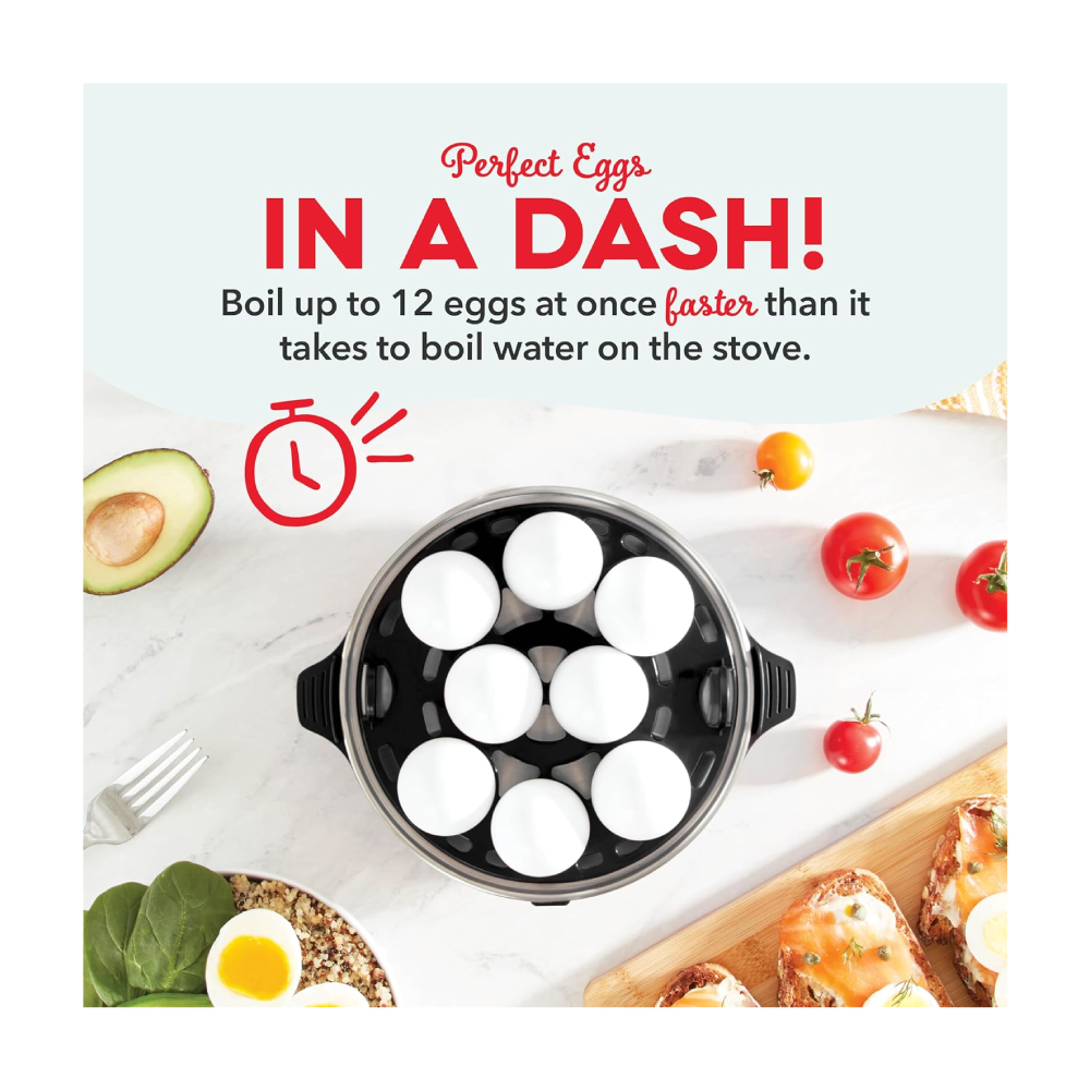 DASH Deluxe Rapid Egg Cooker – 12 Egg Capacity - Image 4