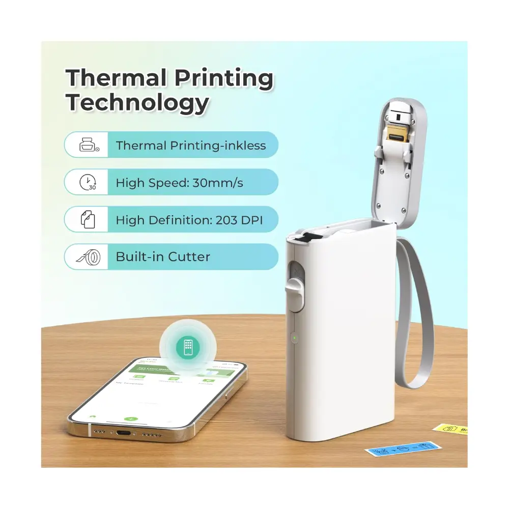 Nelko Label Maker Machine with Tape – P21 Bluetooth Label Printer - Image 3