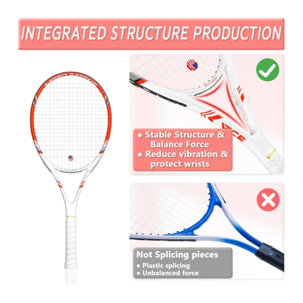Pro Tennis Racket for Adults – 27" Speed Tennis Racquet Set - Image 5