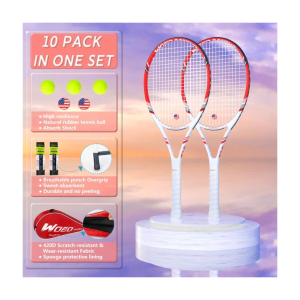 Pro Tennis Racket for Adults – 27" Speed Tennis Racquet Set - Image 2