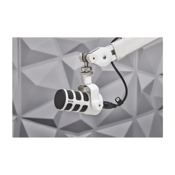 RØDE PodMic Cardioid Dynamic Broadcast Microphone – White - Image 2