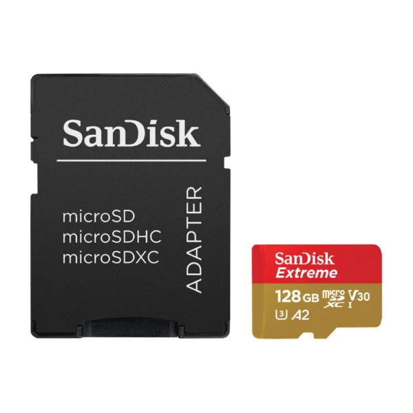 SanDisk 128GB Extreme UHS-I microSDXC Memory Card with SD Adapter