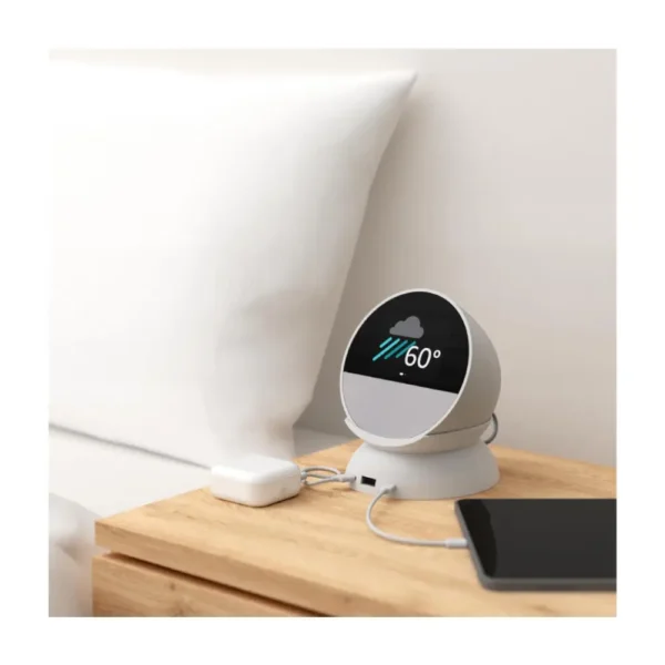Echo Spot Bundle (2024 Release) – Glacier White - Image 3