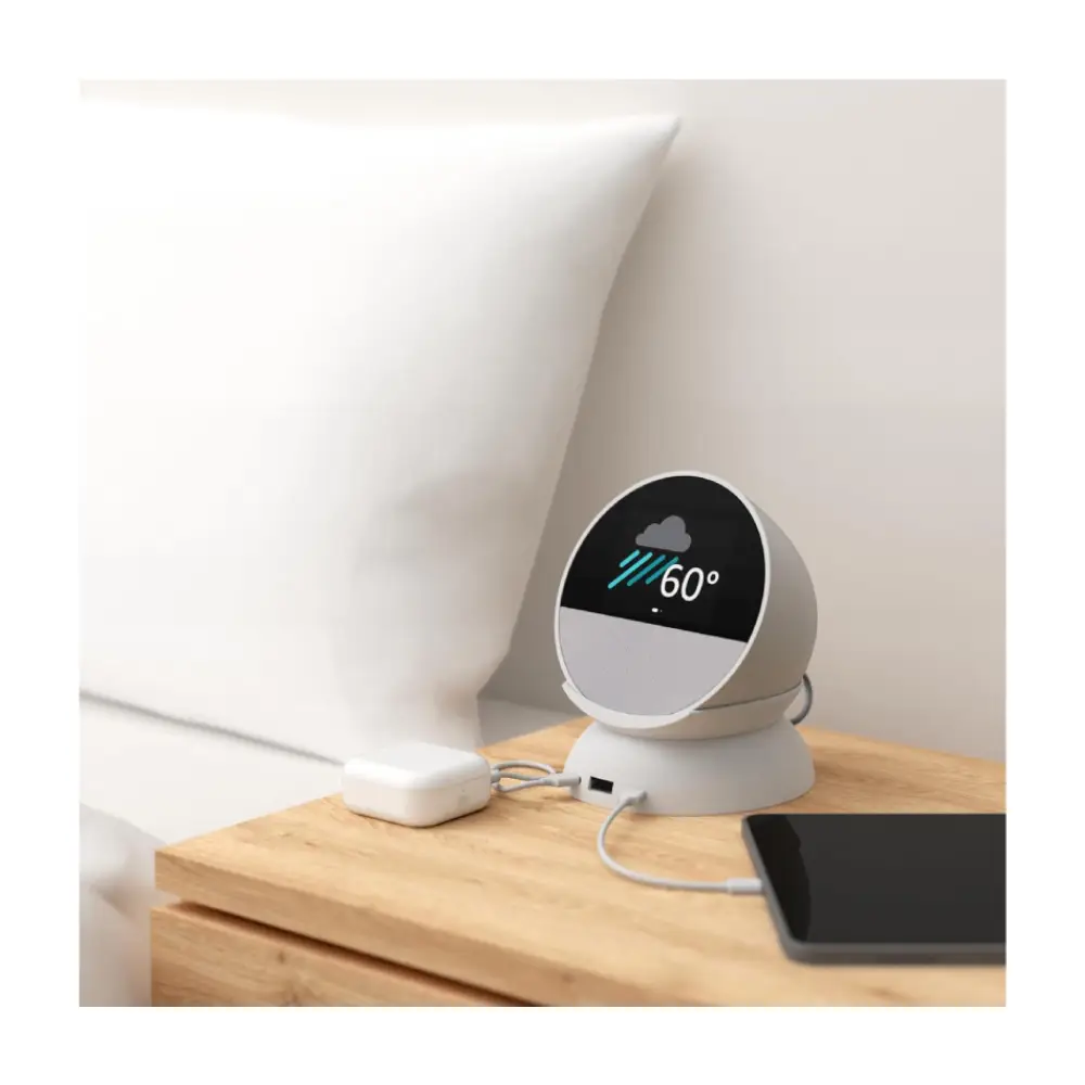 Echo Spot Bundle (2024 Release) β Glacier White - Image 3
