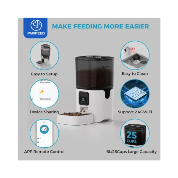 Smart Automatic Cat Feeder – WiFi Pet Feeder with APP Control - Image 3