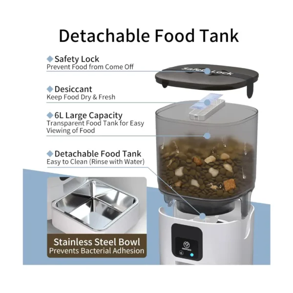 Smart Automatic Cat Feeder – WiFi Pet Feeder with APP Control - Image 2