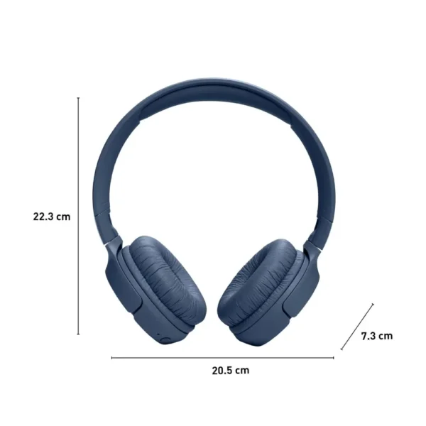 JBL Tune 520BT Wireless On-Ear Headphones – Blue - Image 2
