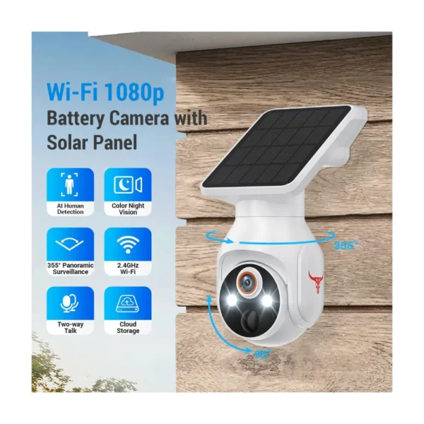 1080p Wireless Security Camera with Solar Panel - Image 5