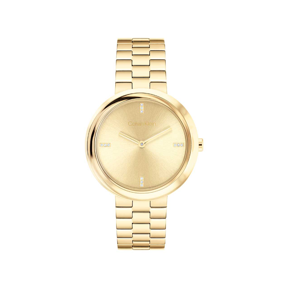 Calvin Klein Twisted Bezel Ladies Watch – GOLD PLATED