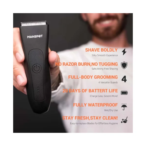MANSPOT Manscape Groin & Body Hair Trimmer for Men - Image 3