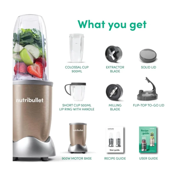 NutriBullet 900 Watts Multi-Function Blender – Copper Gold - Image 2