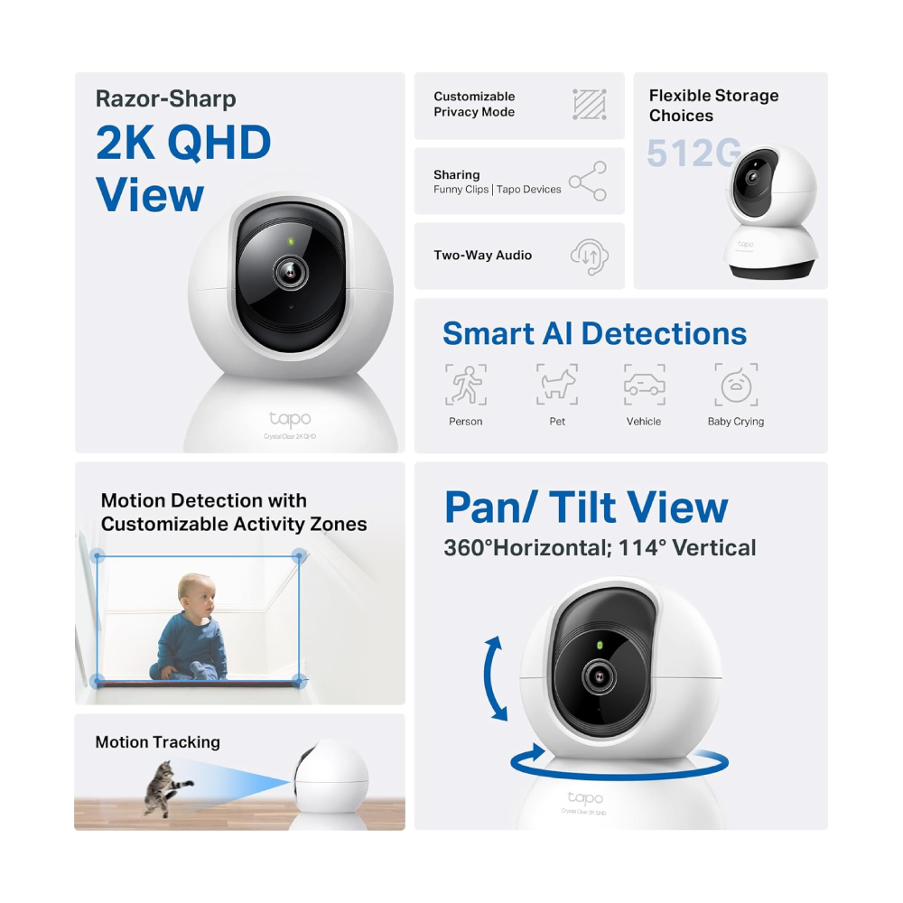 TP-Link Tapo C220 2K QHD Pan/Tilt Security Camera - Image 6